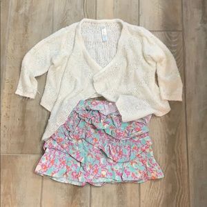 Cute little outfit girls size 5/6 skirt & cardigan